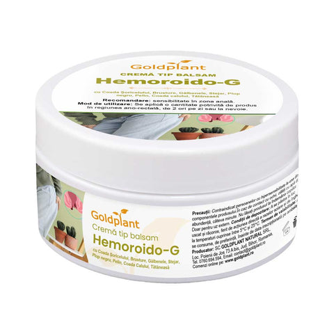 Hemoroido G – Cremă 100ml cu extracte concentrate din plante medicinale