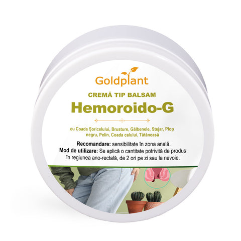 Hemoroido G – Cremă 100ml cu extracte concentrate din plante medicinale