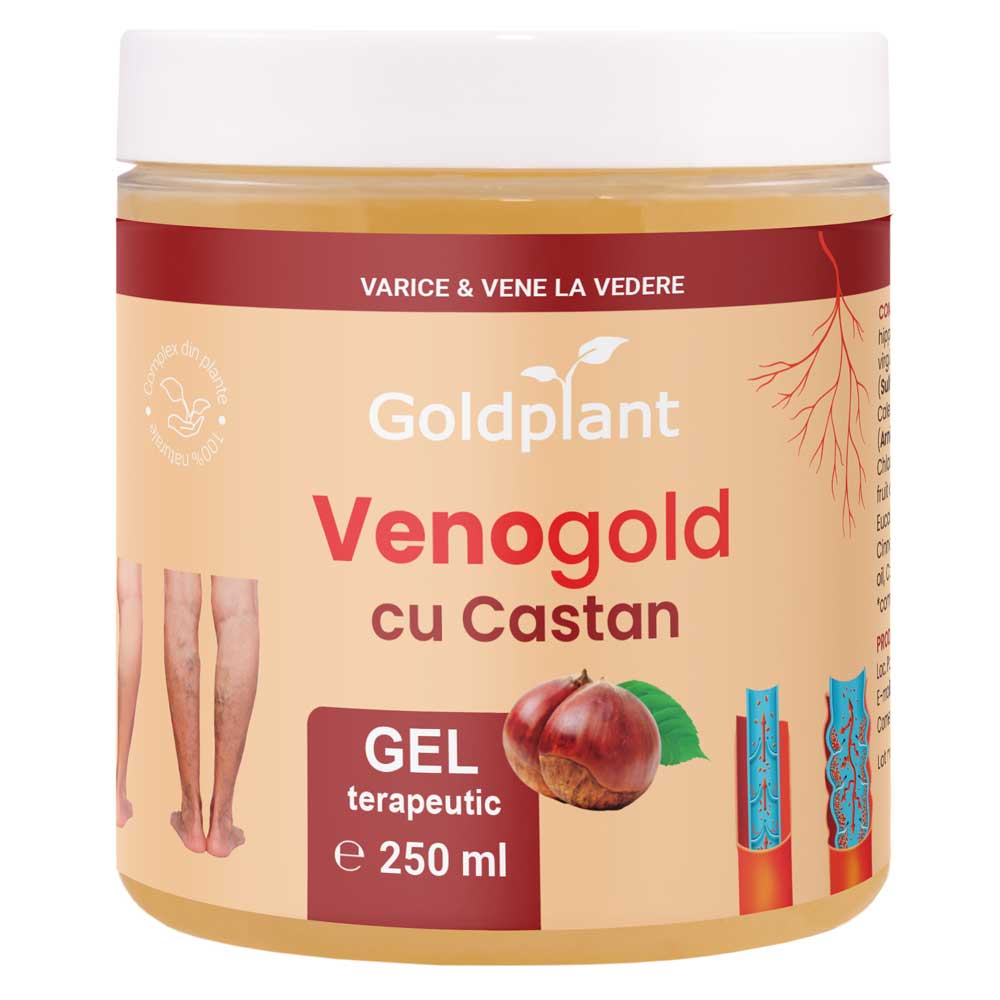 Venogold cu Castan – Gel 250ml cu extracte concentrate din plante