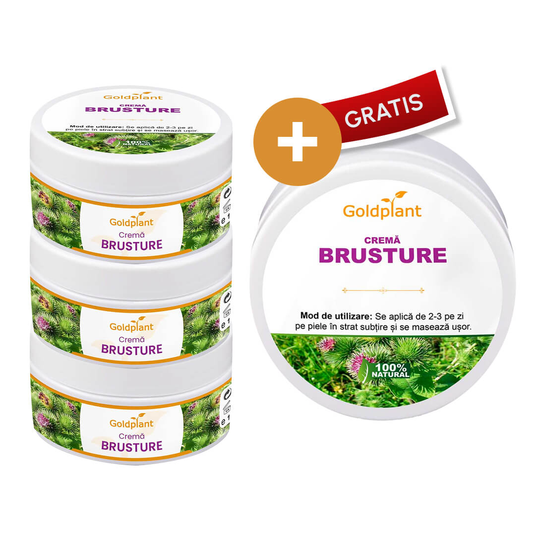 Cremă cu Brusture 3+1 GRATIS – Pentru dureri articulare și musculare